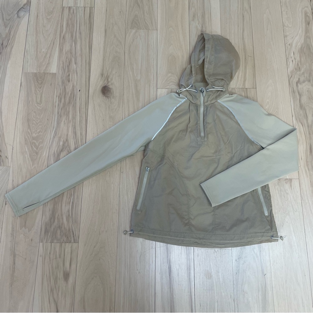 Outdoor Voices FrostKnit Hoodie Half Zip - Small - Mojave Tan